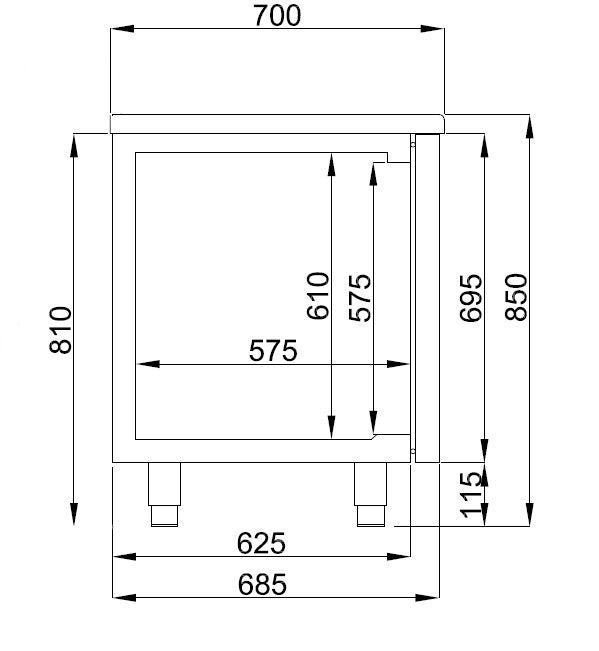 700-refrigerated-counter-1-door-2-drawers