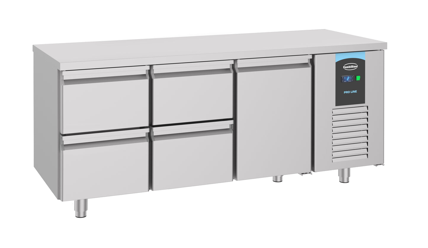 700-refrigerated-counter-1-door-4-drawers
