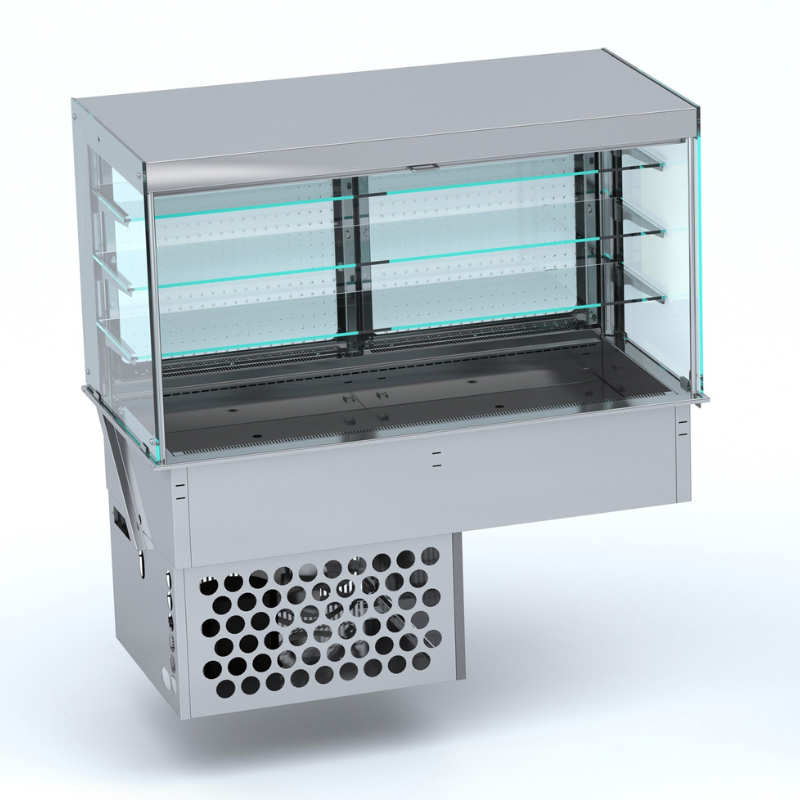 DROP-IN CUBIC REFRIGERATED DISPLAY - ROLL-UP 4/1 SKU 7495.0140