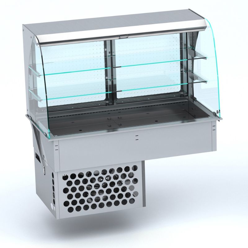 DROP-IN CURVED REFRIGERATED DISPLAY - ROLL-UP 3/1 SKU 7495.0210