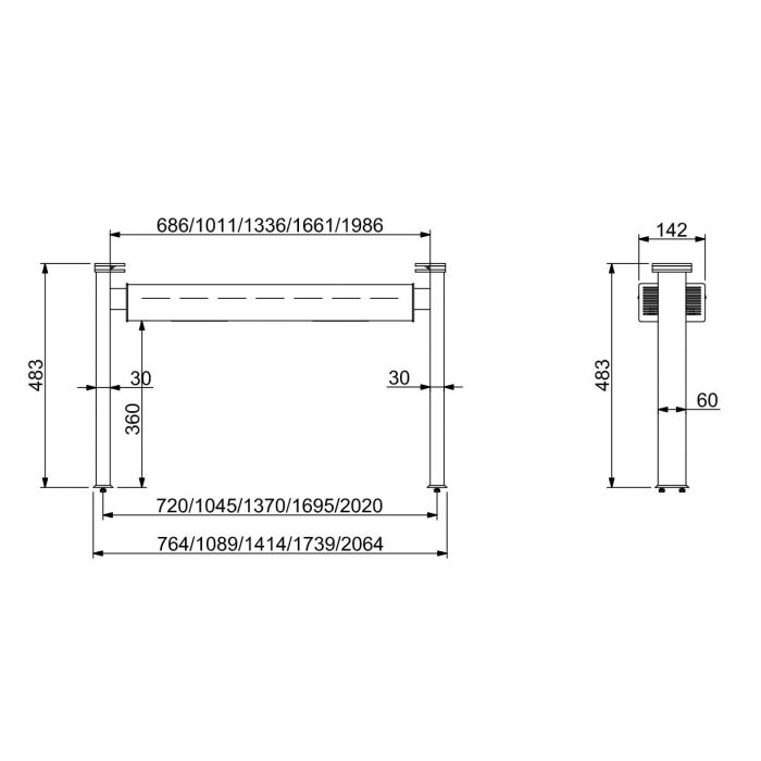 LIGHTING BAR WITH CERAMIC HEATING 2/1 SKU 7495.0470