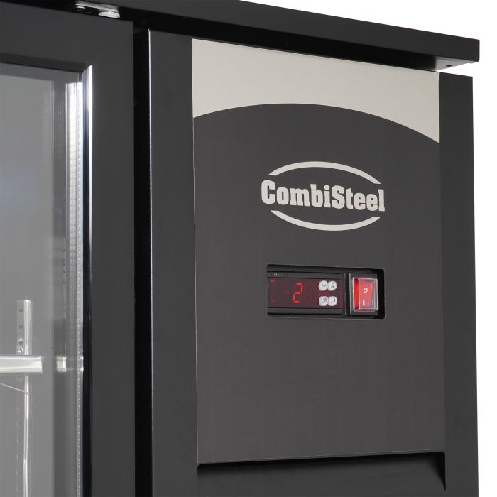 BACKBAR COOLER 4 GLASS DOORS BLACK