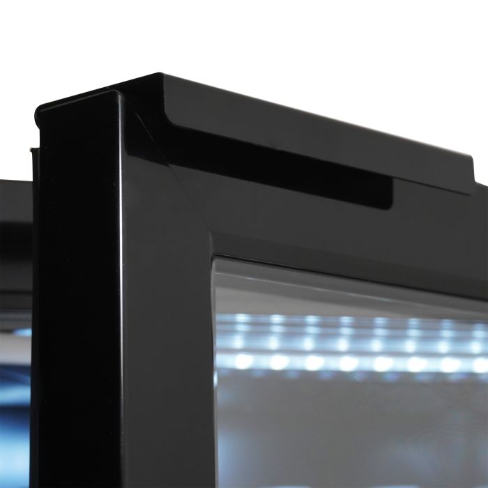 BACKBAR COOLER 4 GLASS DOORS BLACK