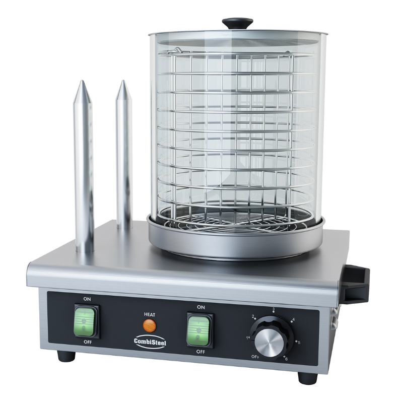 HOT DOG WARMER WITH 2 BREAD HEATING STICKS SKU 7518.0125