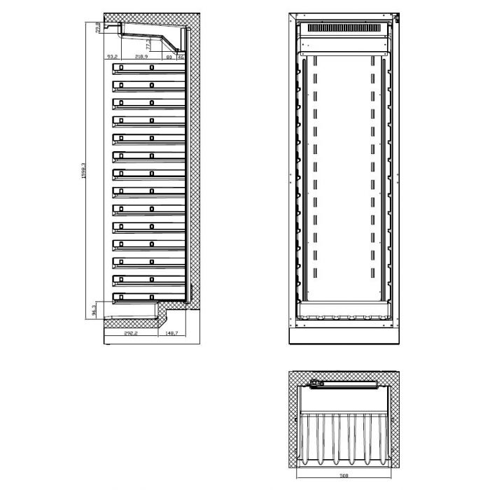 WINE COOLER 325L SINGLE ZONE SKU 7525.0040 All Stop Trading