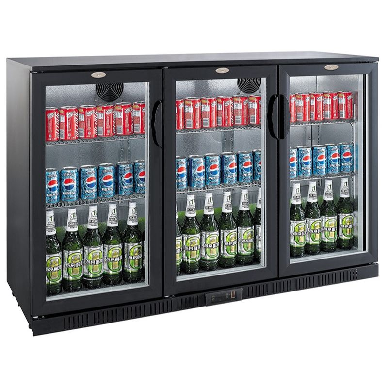 BACKBAR COOLER BLACK 3 DOORS SKU: 7527.0040