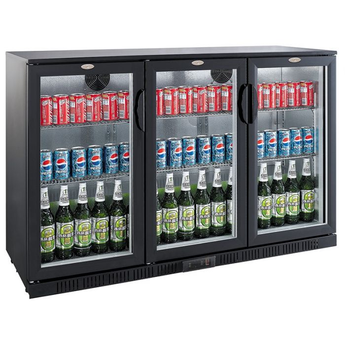 BACKBAR COOLER BLACK 3 DOORS - SKU 7527.0015 All Stop Trading