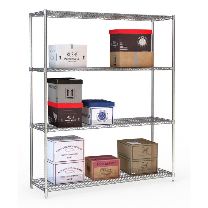 SHELF UNITS 4 LEVELS 1500 FLAT PACKED SKU 7530.0015 All Stop Trading