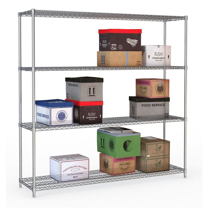 SHELF UNITS 4 LEVELS 1800 FLAT PACKED SKU 7530.0020 All Stop Trading