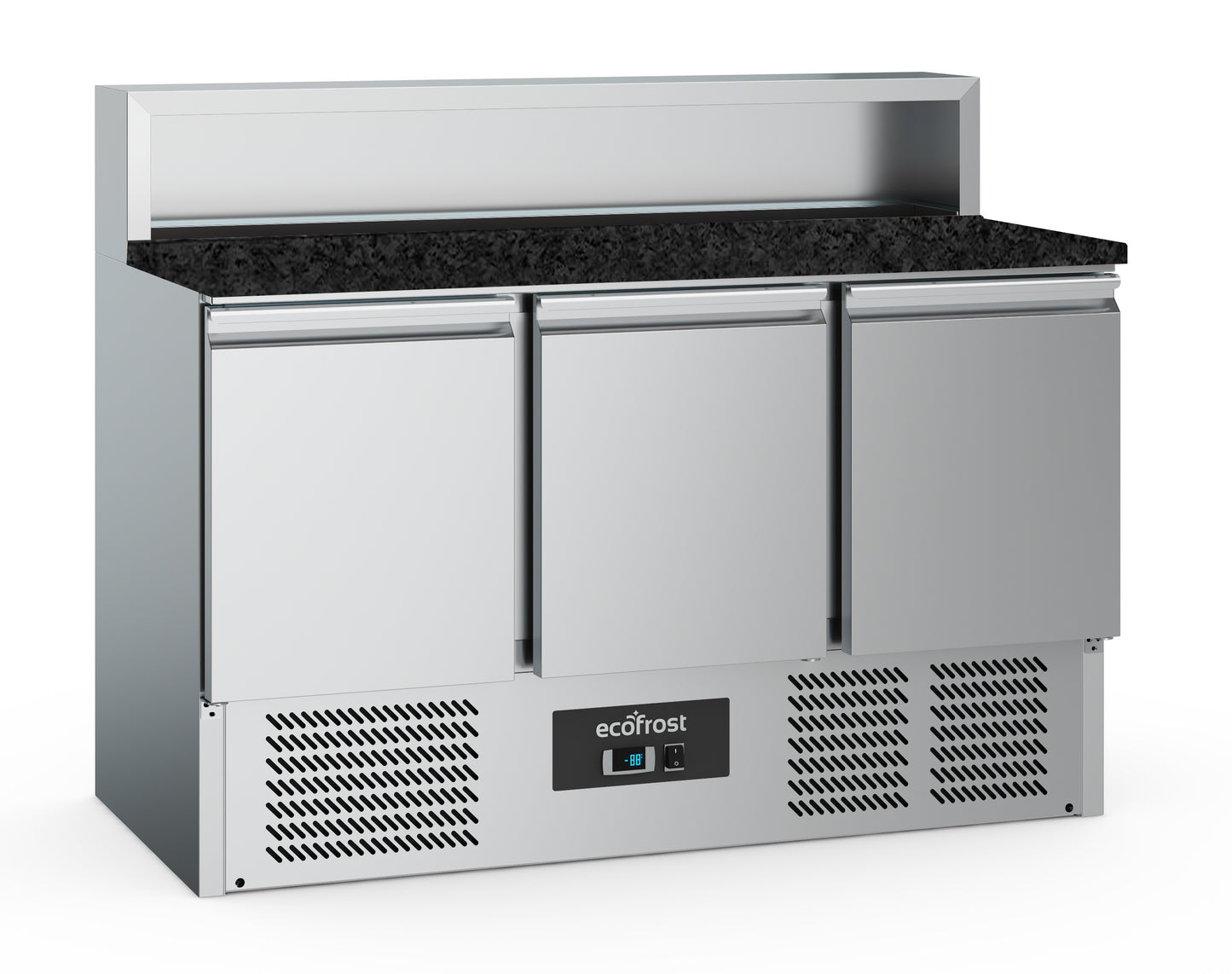 pizza-counter-3-doors-8x1/6gn-container-black-granit-worktop