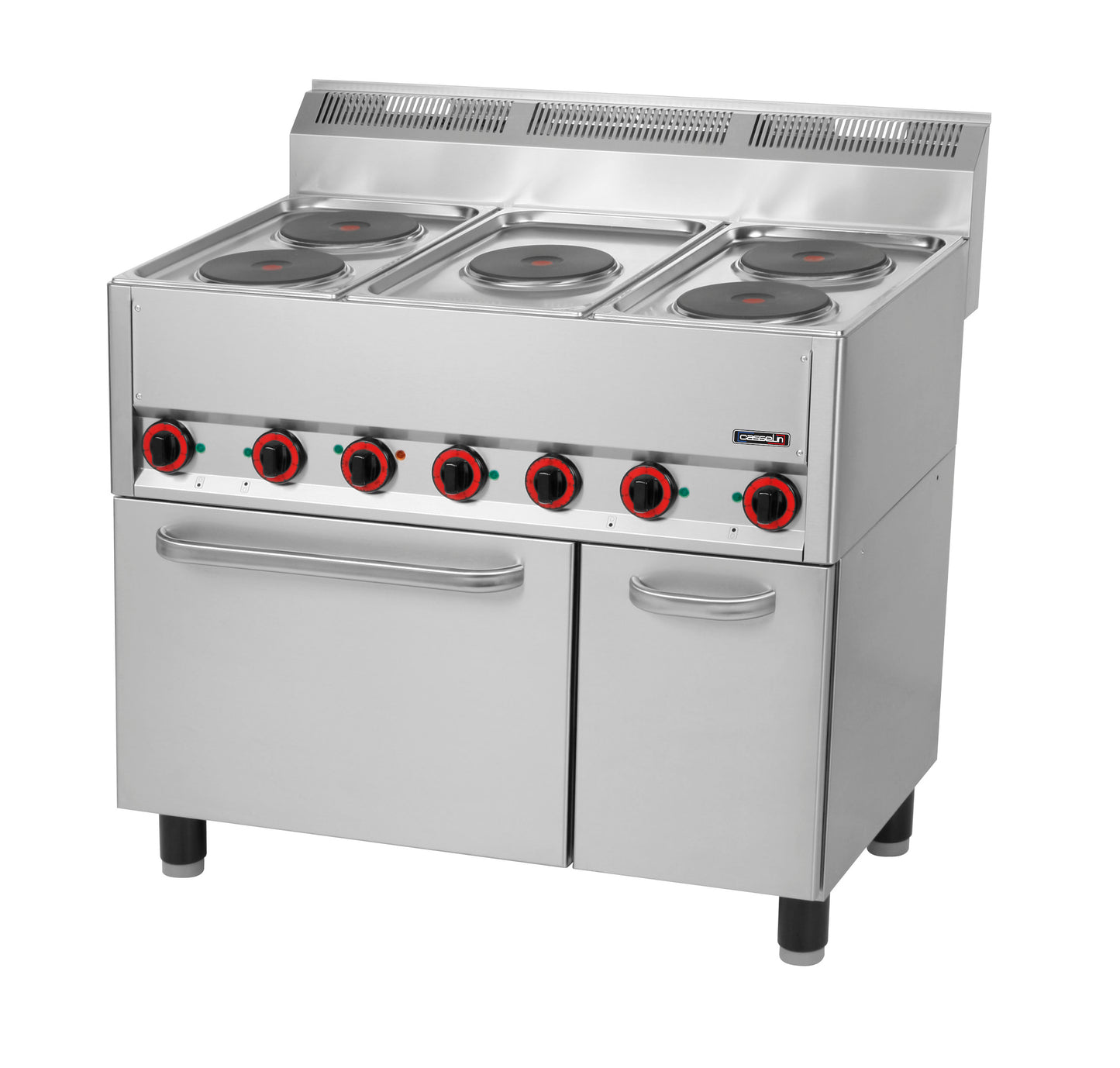 Electric 5 burners cooker with ventilated electric oven GN 1/1 99 - C6FOE5FFEV99