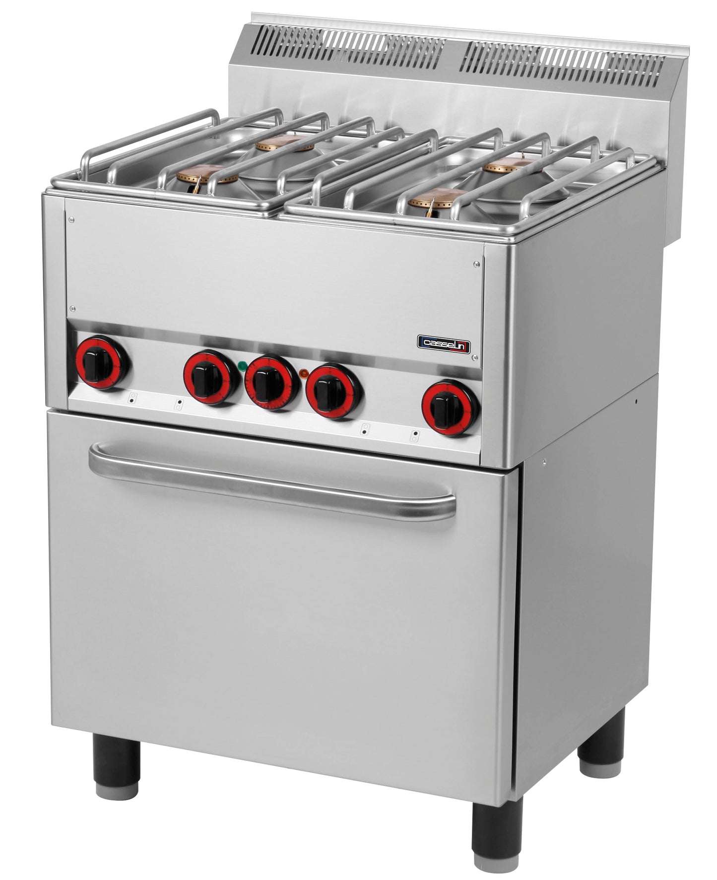 Gas cooker 4 burners with electric ventilated oven GN 1/1 66 - C6FOG4FFEV66