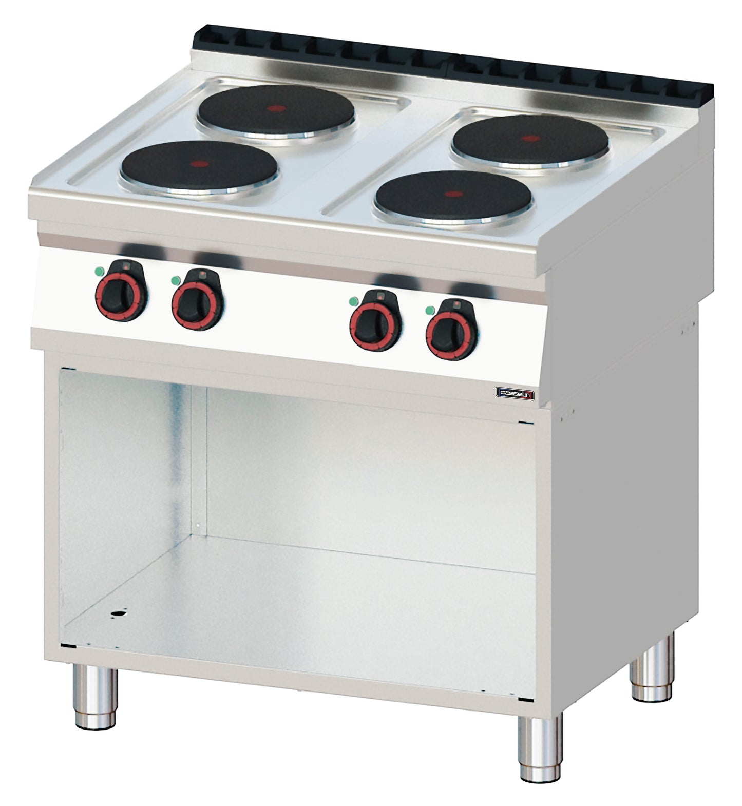 Electric cooker 4 burners with open cabinet 80 - C7FOE4F80S