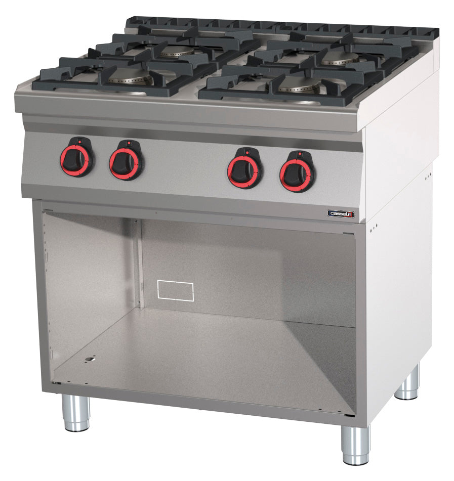 Gas cooker 4 burners with open cabinet 80 - C7FOG4F80S