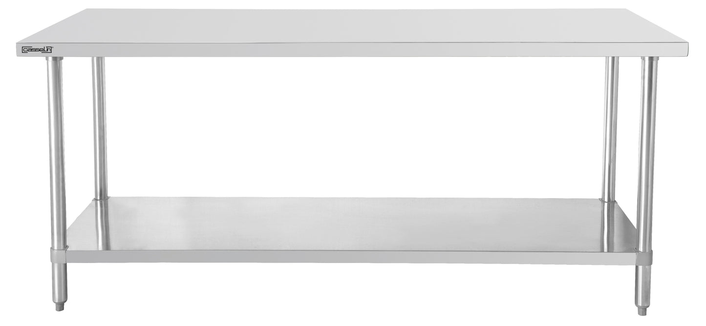 Workbench stainless steel 700 with shelf 600 mm - C7TTE60