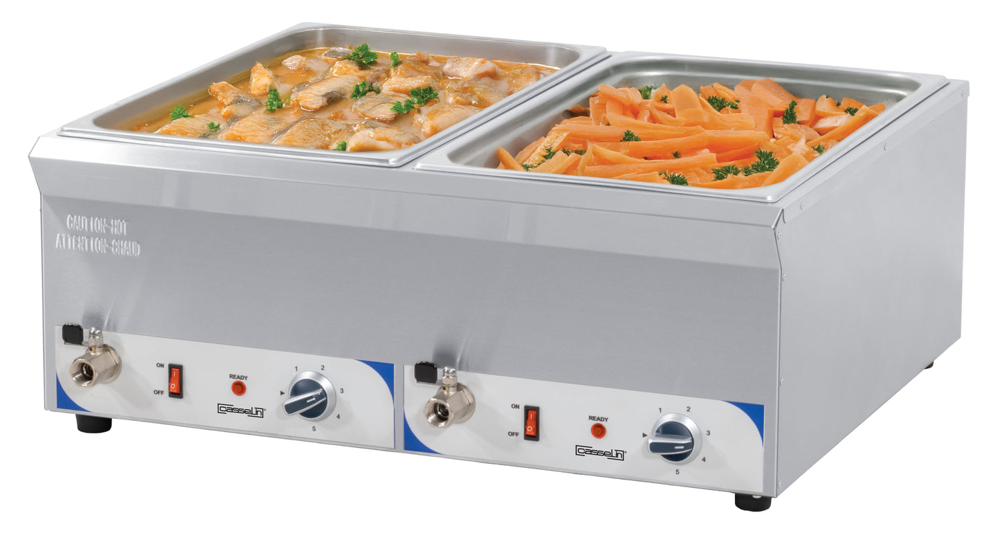 Double bain-marie with drain tap GN 1/1 - 150 mm - CBMDV150