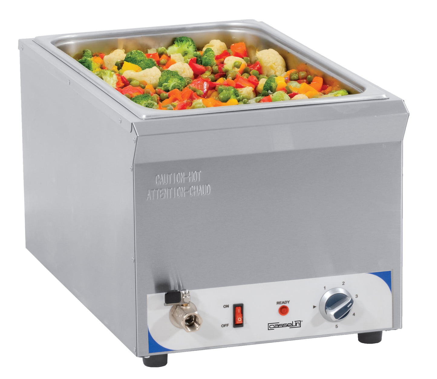 Bain-marie with drain tap GN 1/1 - 200 mm - CBMV200