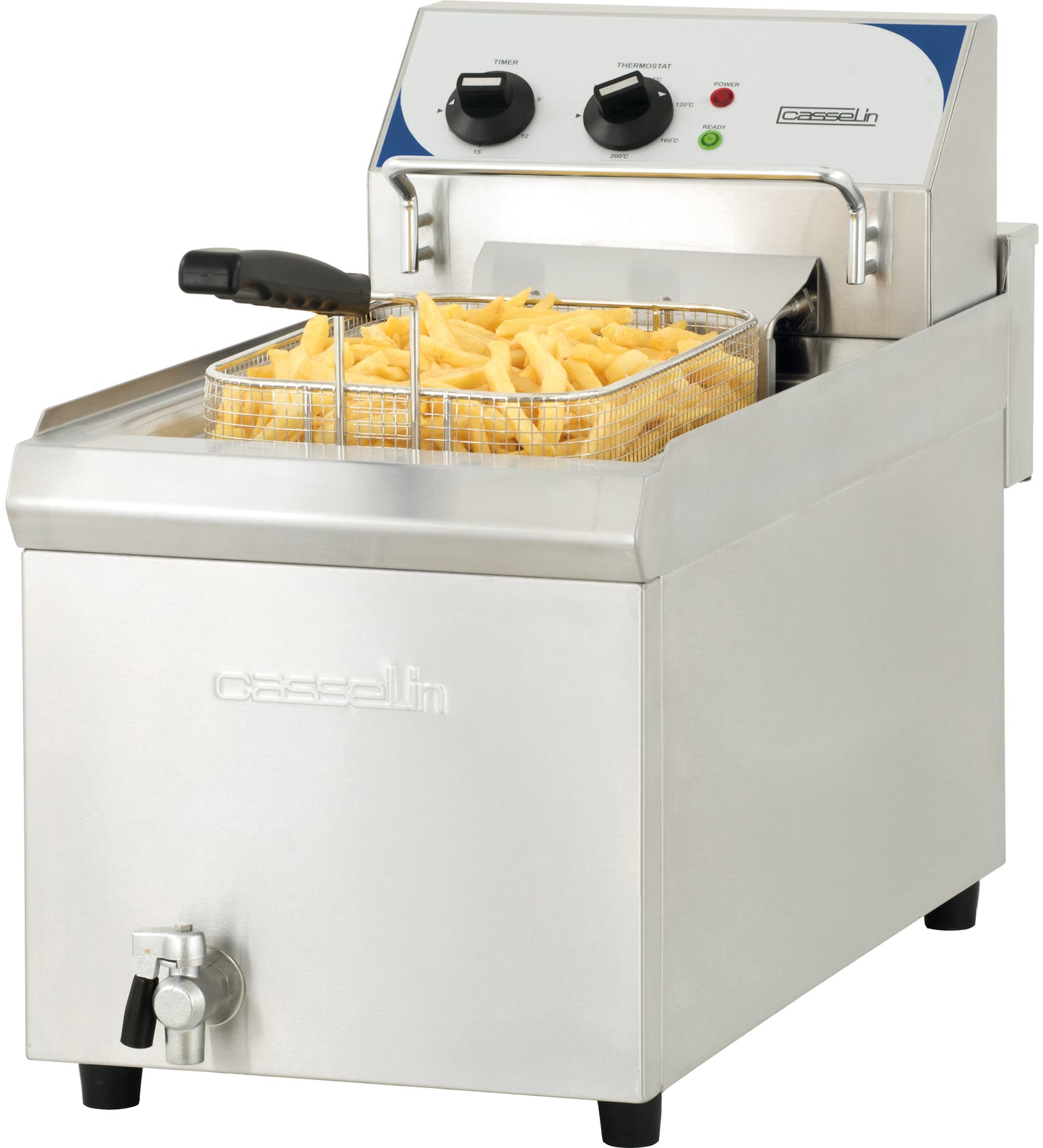 Electric fryer 10 liters with drain tap high efficiency - CFEV10TC