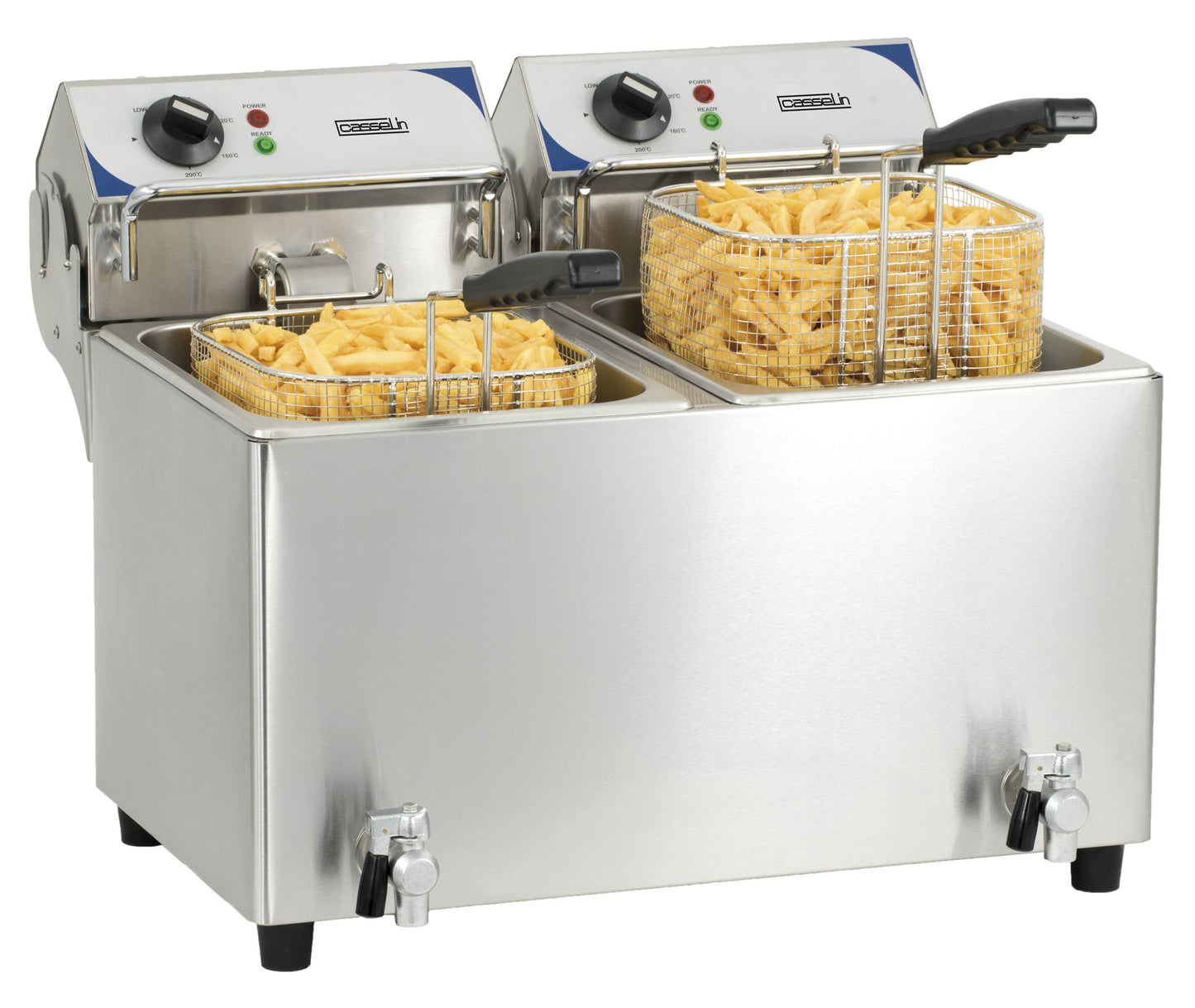 Electric deep fryer with drain tap 2 x 7 liters - CFEV72B