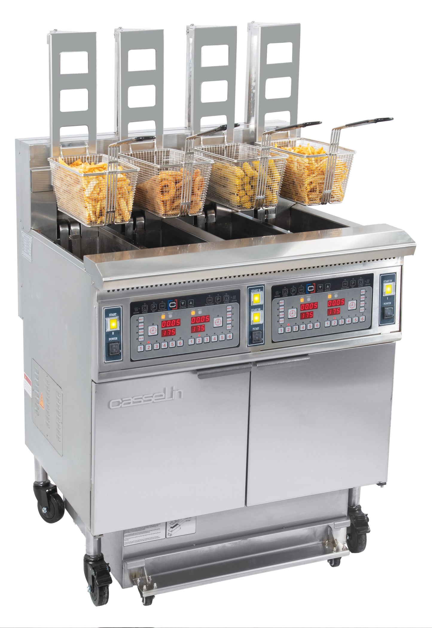 Electric fryer with automatic lift and filtration 4 x 12 liters 17+17kW - CFPRAF124