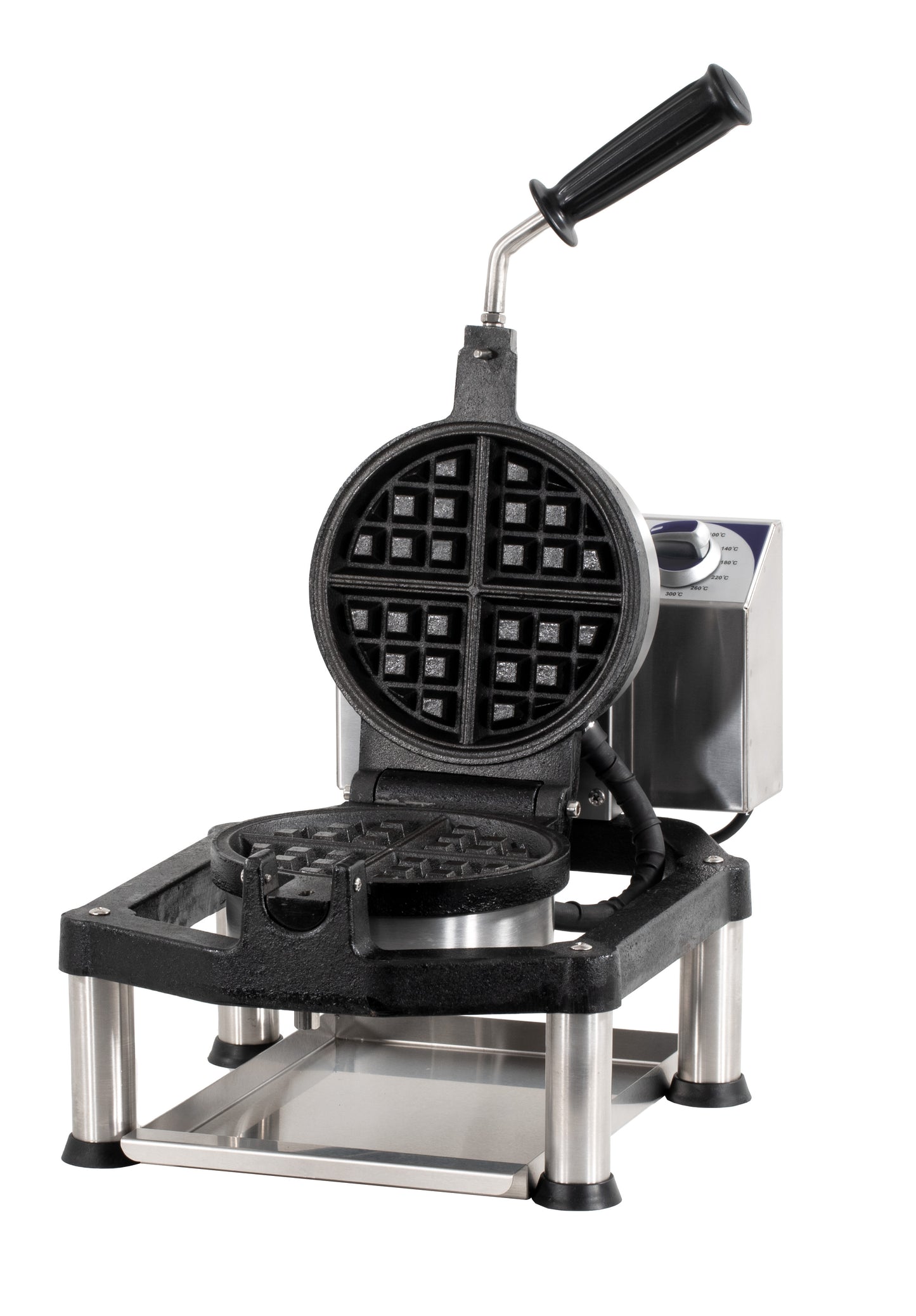 Round professional waffle maker 180° opening - CG180RS
