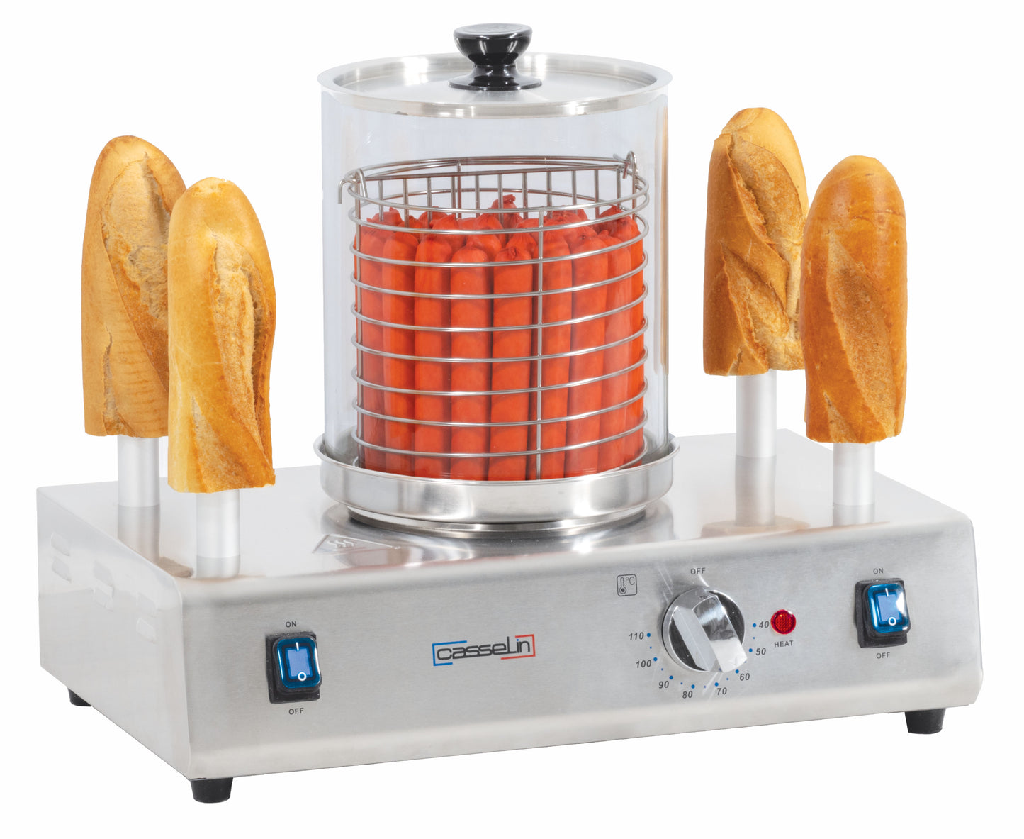 Machine à hot dog 4 plots chauffants - CMH4