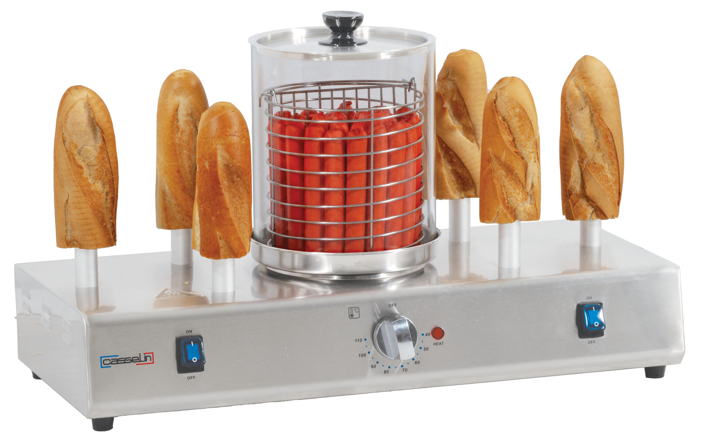 Machine à hot dog 6 plots chauffants - CMH6