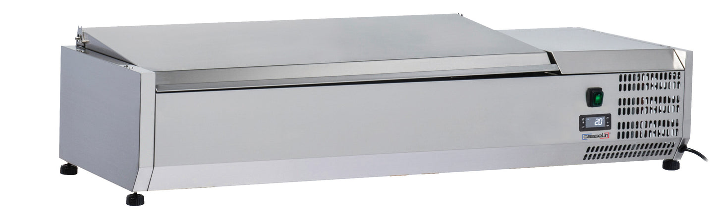 Table-top saladette with lid 3 x GN 1/3 + 1 GN 1/2 - CSAP313C