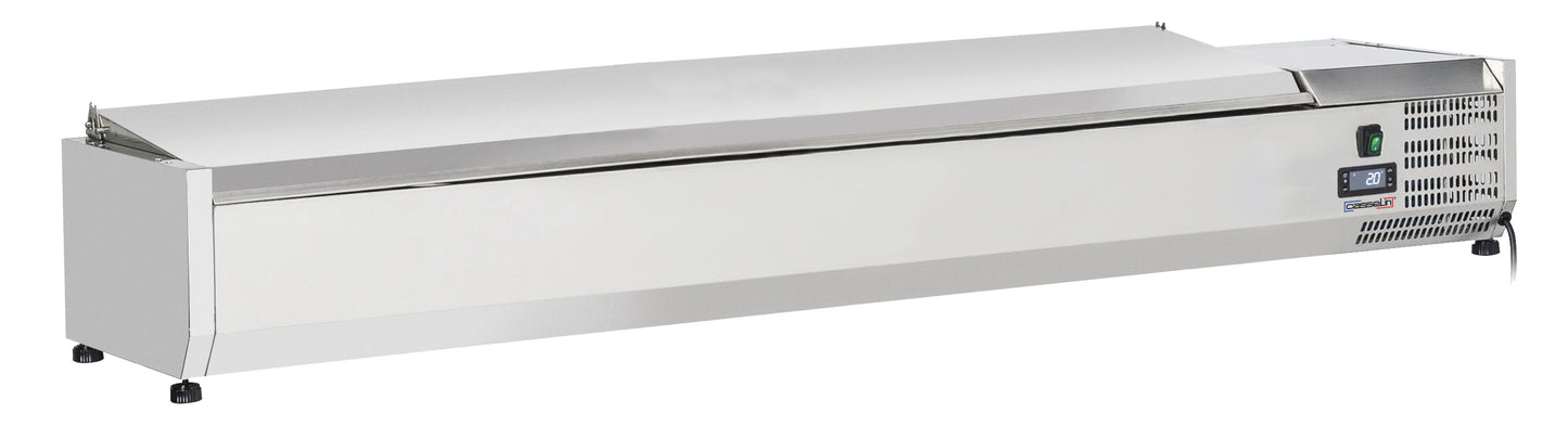 Table-top saladette with lid 8 x GN 1/4 - CSAP814C