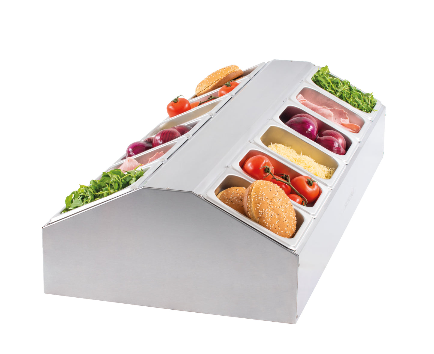 Table-top shelf for 12 containers GN1/6 - central positioning - CSBG1216C