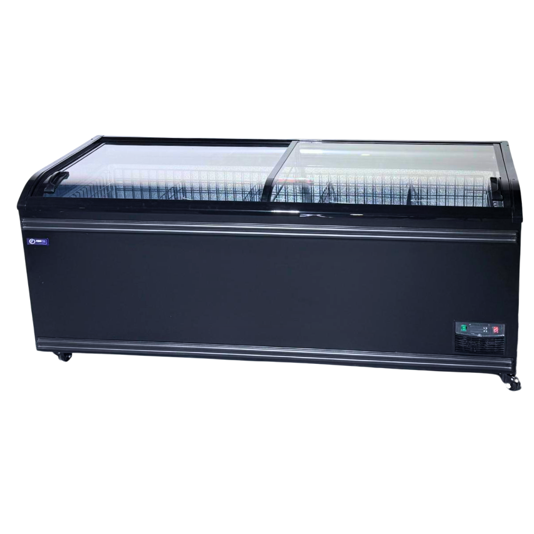 Heavy Duty Glass Lid Chest Freezer Sliding Door 2.1m
