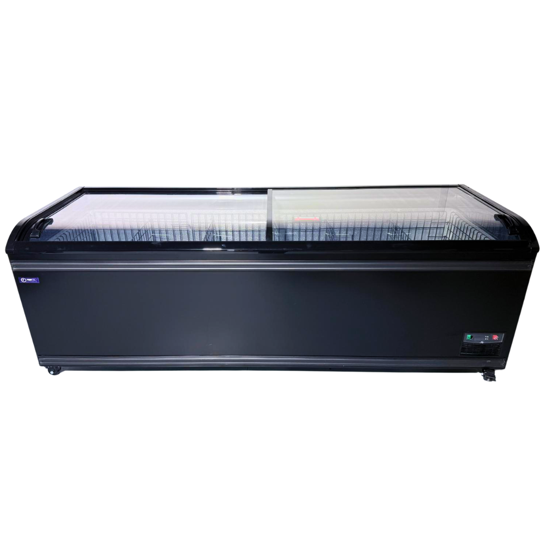 Heavy Duty Glass Lid Chest Freezer Sliding Door 2.5m