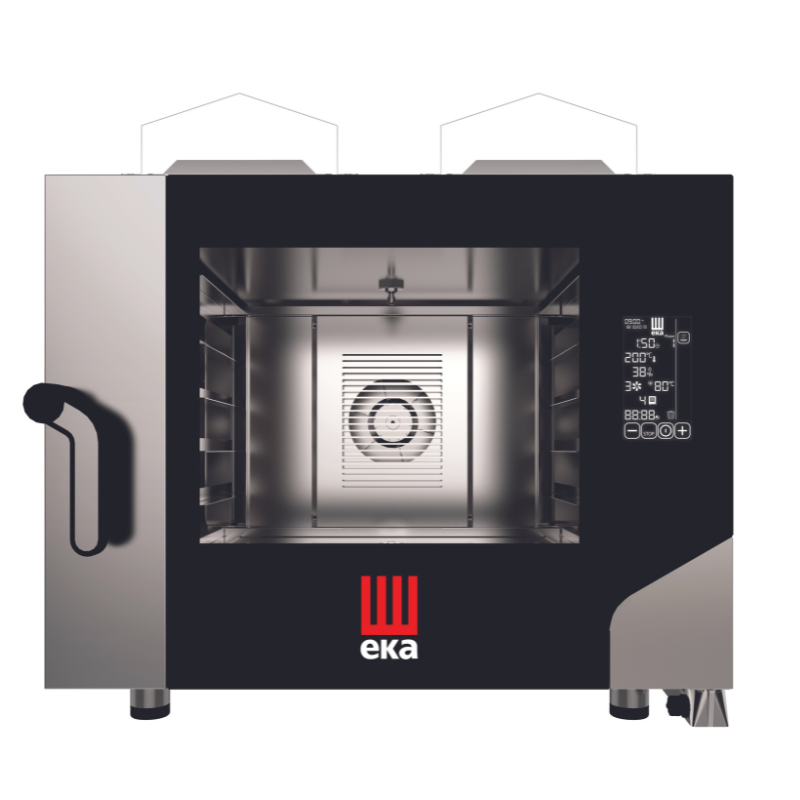 EKA - MKF 464 G BM - Gas combi oven 4 trays 600 x 400 mm with a digital touch panel with BLACK MASK technology All Stop Trading