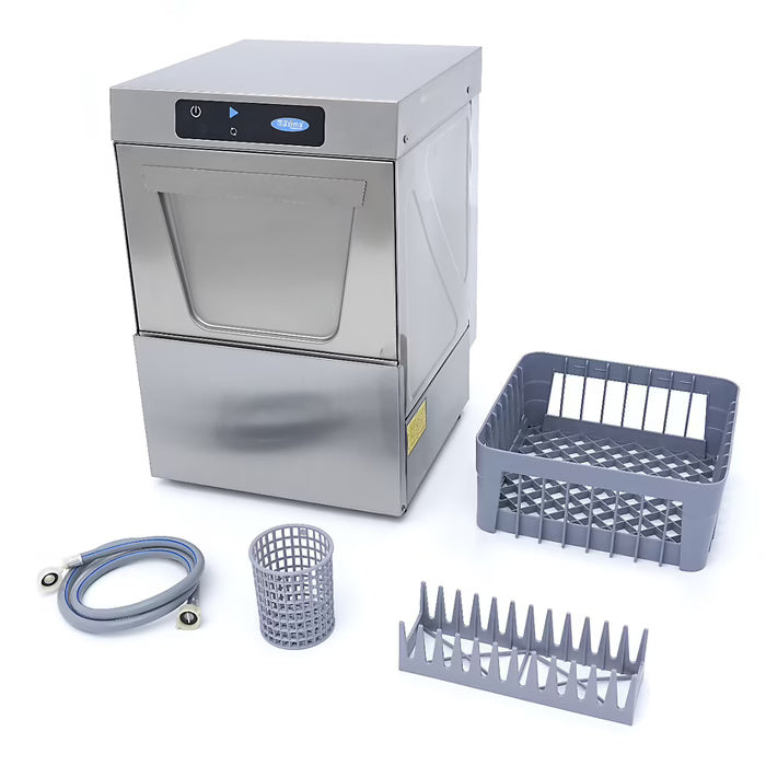 Maxima Glass Washer - 35 x 35cm - with Drain, Rinse Aid and Soap Pump - Digital Display - 230V - SKU 09211001 All Stop Trading