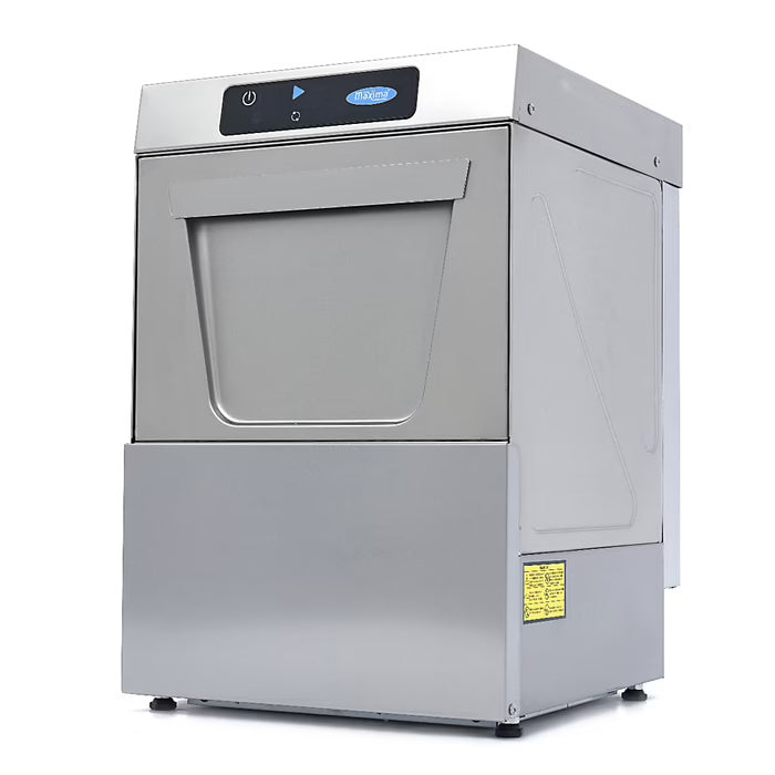 Maxima Glass Washer - 35 x 35cm - with Drain, Rinse Aid and Soap Pump - Digital Display - 230V - SKU 09211001 All Stop Trading