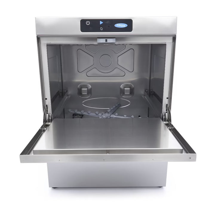 Maxima Undercounter Dishwasher - 50 x 50cm - with Rinse Aid Pump - Digital Display - 400V - SKU 09211005 All Stop Trading