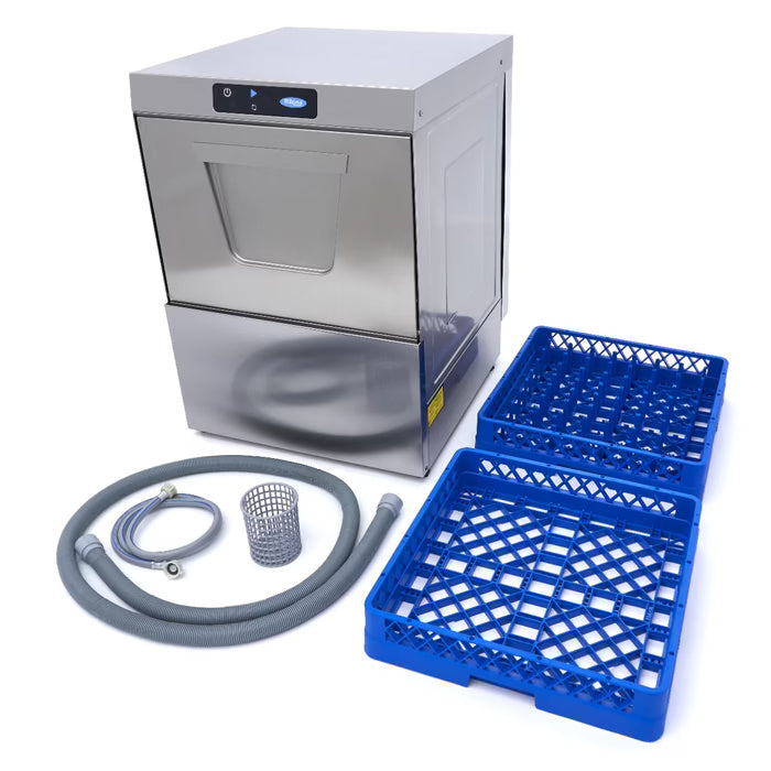 Maxima Undercounter Dishwasher - 50 x 50cm - with Rinse Aid Pump - Digital Display - 400V - SKU 09211005 All Stop Trading