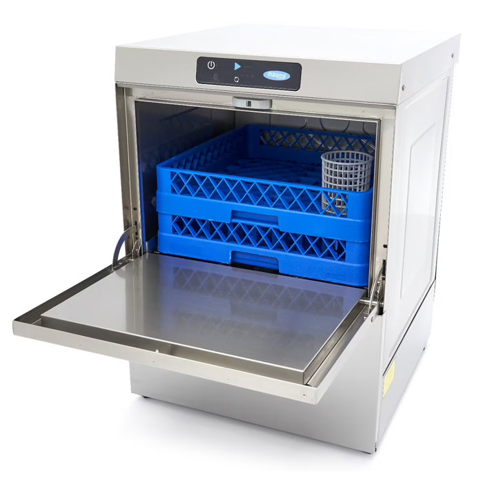 Maxima Undercounter Dishwasher - 50 x 50cm - with Drain, Rinse Aid and Soap Pump - Digital Display - 230V - SKU 09211006 All Stop Trading