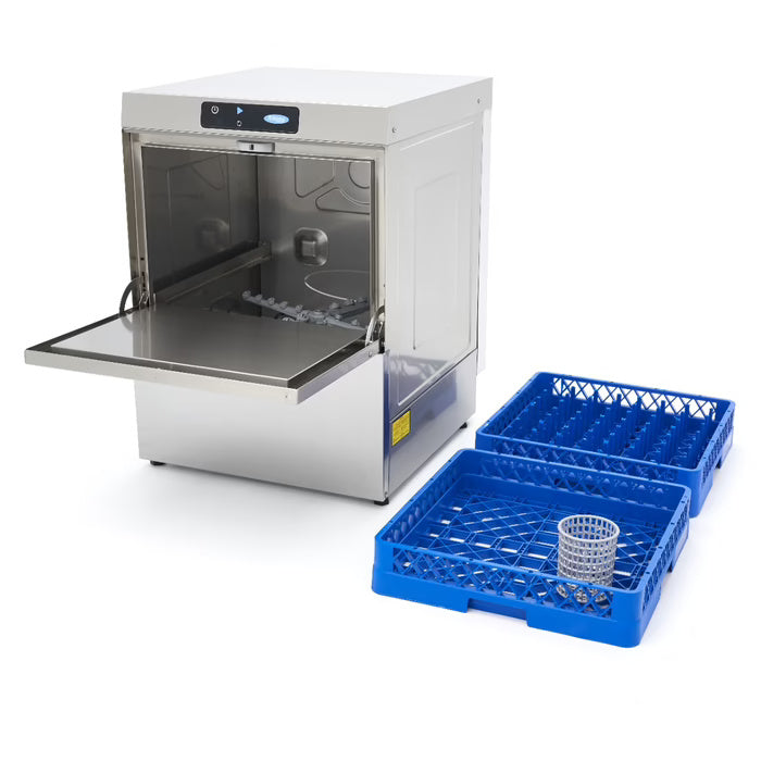 Maxima Undercounter Dishwasher - 50 x 50cm - with Drain, Rinse Aid and Soap Pump - Digital Display - 230V - SKU 09211006 All Stop Trading