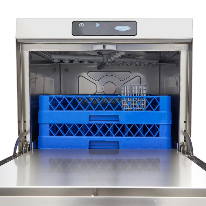 Maxima Undercounter Dishwasher - 50 x 50cm - with Drain, Rinse Aid and Soap Pump - Digital Display - 400V - SKU 09211007 All Stop Trading