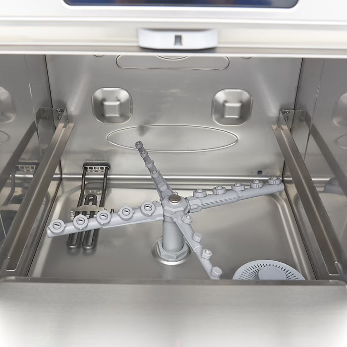 Maxima Undercounter Dishwasher - 50 x 50cm - with Drain, Rinse Aid and Soap Pump - Digital Display - 400V - SKU 09211007 All Stop Trading