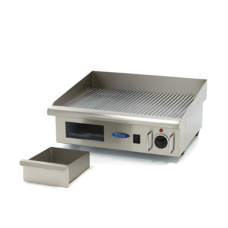 Maxima Griddle - Grooved - 55cm - incl Drip tray - SKU 09300070 All Stop Trading