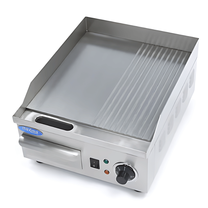 Maxima Griddle - Half Grooved - 36cm - incl Drip Tray - SKU 09365160 All Stop Trading