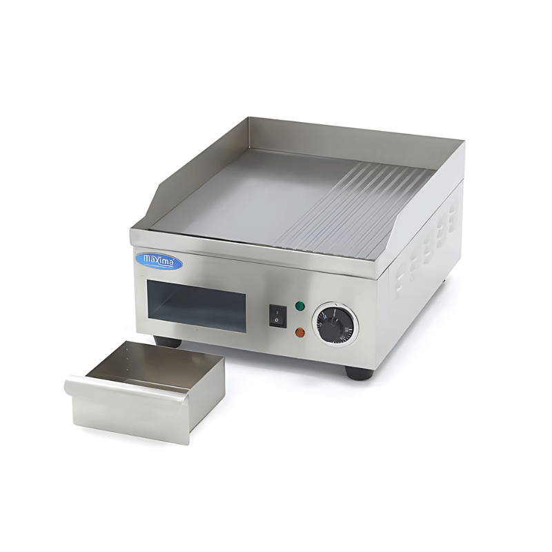 Maxima Griddle - Half Grooved - 36cm - incl Drip Tray - SKU 09365160 All Stop Trading