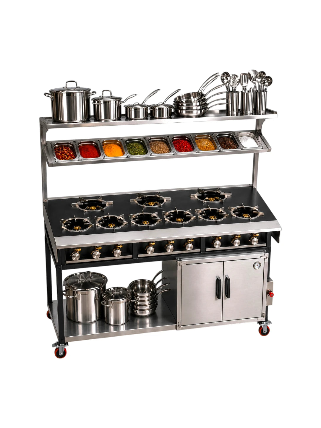 RCR-6×3 – 9 Burner Rotoquip Commercial Indian Range Cooker
