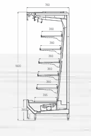 Bright Large Capacity Multideck Display Refrigerator 1.2m