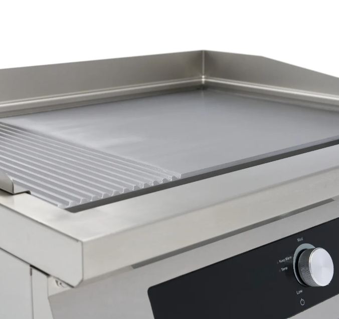 Induction Griddle 700 - Smooth and Grooved - 5000W - Double