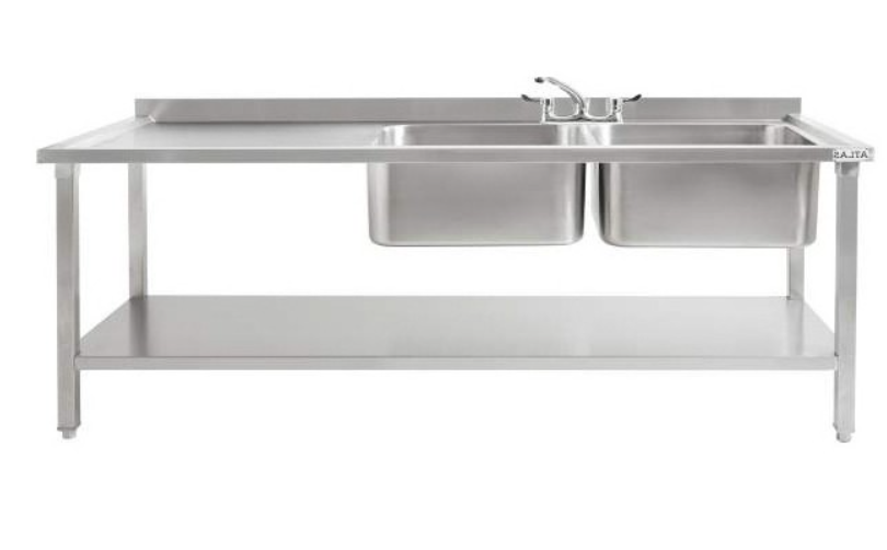 Katerbay - Atlas - Dbld1800 Large Double Sinks, Left Drainer