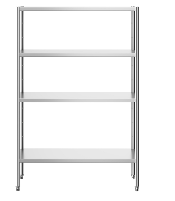 Stainless Steel Shelving Unit PREMIUM - 1200x530mm - with 4 shelves