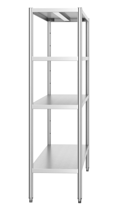 Stainless Steel Shelving Unit PREMIUM - 1200x530mm - with 4 shelves